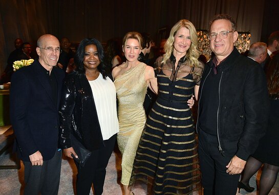 Jeffrey Katzenberg, Octavia Spencer, Renee Zellweger, Tom Hanks