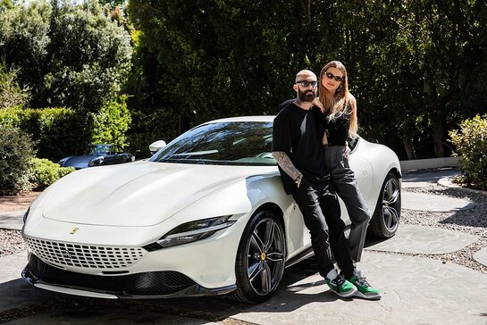 Maroon 5's Adam Levine and wife Behati Prinsloo join forces with Ferrari to benefit Save the Children Maroon 5's Adam Levine and wife Behati Prinsloo join forces with Ferrari to benefit Save the Children