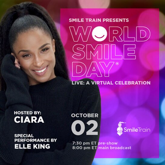 Ciara to host Smile Train's World Smile Day