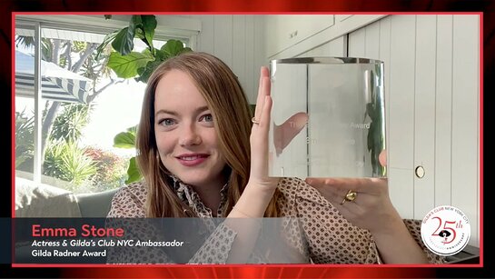 Emma Stone Online For Gilda's Club Gala