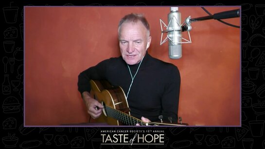 Sting Performing at Taste of Hope