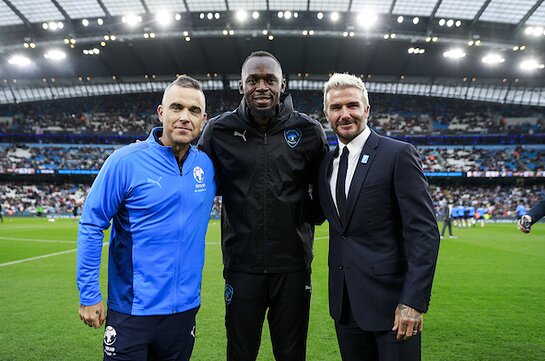 Robbie Williams, Usain Bolt, David Beckham