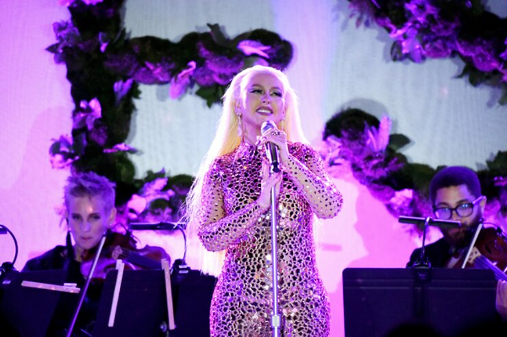 Christina Aguilera performs onstage during the YES 20th Anniversary Gala