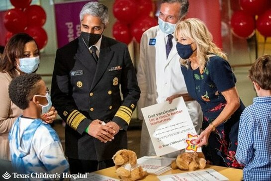 U.S. Surgeon General Vivek Murthy, M.D. and First Lady Jill Biden, Ed.D