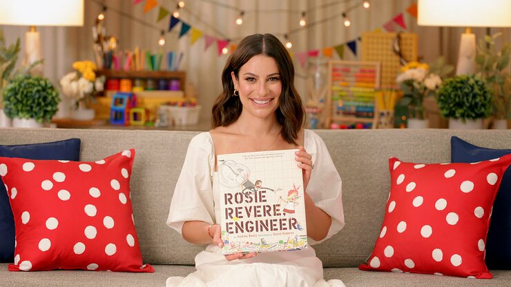 Lea Michele reads for the SAG-AFTRA Foundation’s children's literacy program Storyline Online