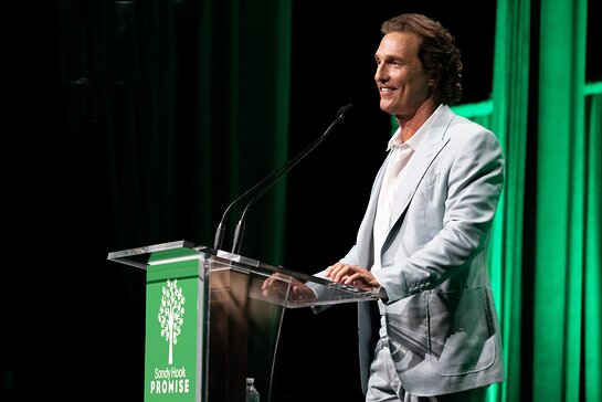 Matthew McConaughey speaks at the Sandy Hook Promise 10-Year Remembrance benefit event