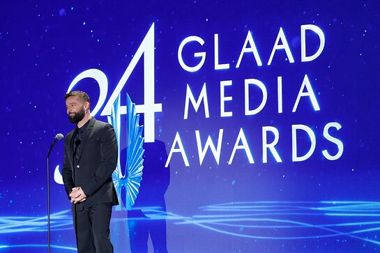 Ricky Martin speaks onstage during the GLAAD Media Awards Ricky Martin speaks onstage during the GLAAD Media Awards