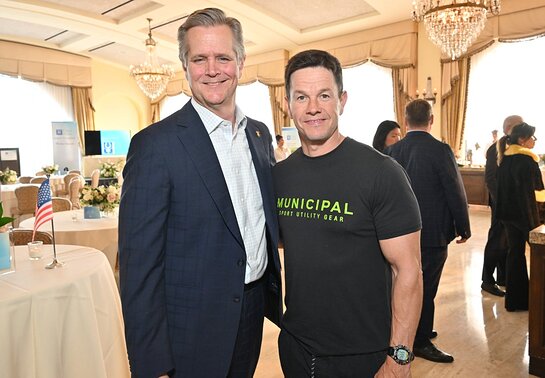 City of Hope CEO Robert Stoneand Mark Wahlberg attend City Of Hope's Golf Classic