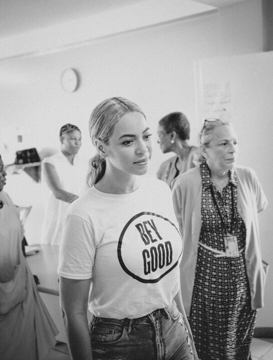 Beyonce wears BeyGood T-shirt