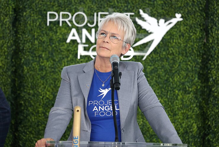 Jamie Lee Curtis, Project Angel Food Honorary Chair at Project Angel Food Ground Breaking of $51 Million The Chuck Lorre Family Foundation Campus