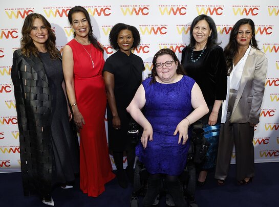 Mariska Hargitay, Fredricka Whitfield, Koritha Mitchell, Emily Ladau, Karen Lincoln Michel and Akila Radhakrishnan. Mariska Hargitay, Fredricka Whitfield, Koritha Mitchell, Emily Ladau, Karen Lincoln Michel and Akila Radhakrishnan.