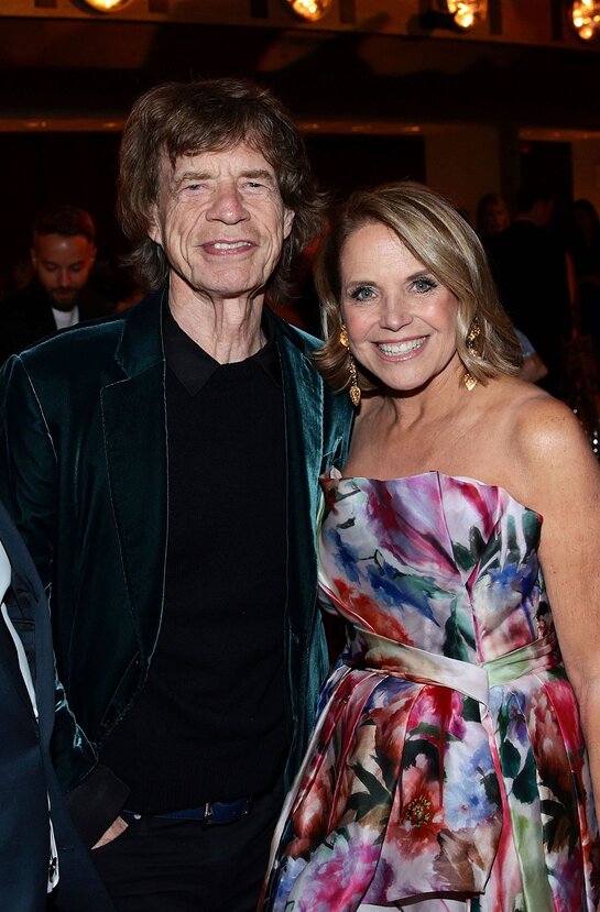 Mick Jagger and Katie Couric