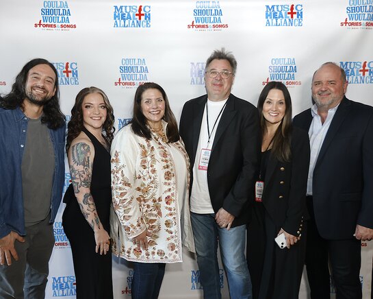 Aaron Raitiere, Ashley McBryde, Tatum Allsep (MHA Founder/CEO), Vince Gill, Natalie Hemby, John Lytle