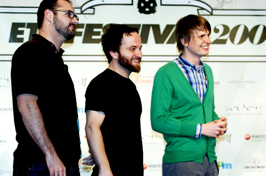 Jason McGerr, Nick Harmer and Chris Walla Jason McGerr, Nick Harmer and Chris Walla