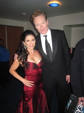 Rachel and Conan at Emmy's