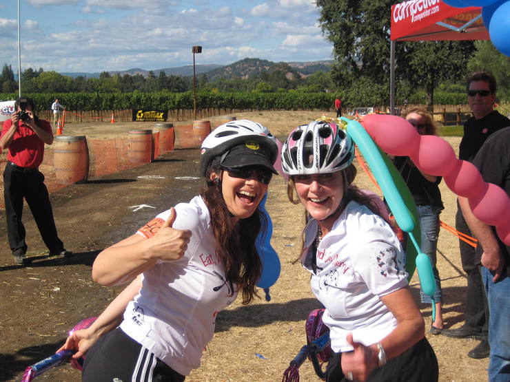 Fran Drescher Biking at Eat, Drink and Be Merry