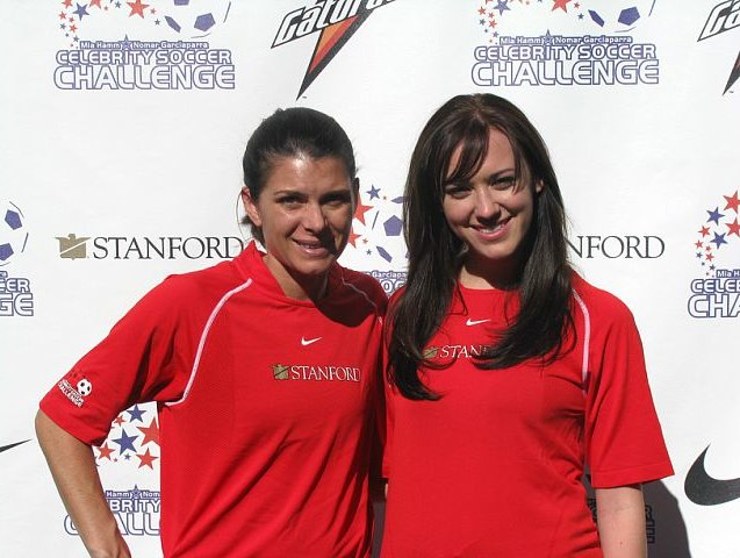 Mia Hamm and Andrea Bowen at Mia Hamm's Soccer 2009