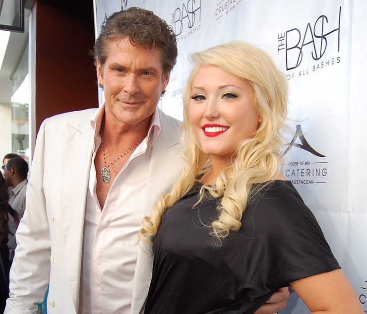 David Hasselhoff and daughter, Hayley at “The Bash” Fundraiser at Crustacean, Beverly Hills