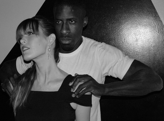 Dwain Chambers and a model, GO4KIDS2012 Event