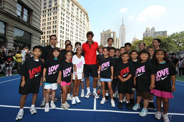 Roger Federer Meets Youth in NY