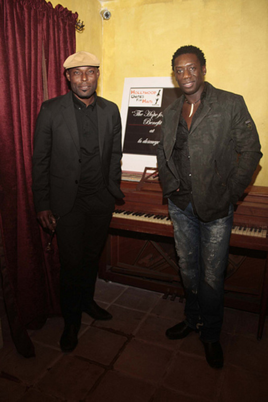 Hakeem Kae-Kazim, Jimmy Jean Lois - Hollywood Unites for Haiti event