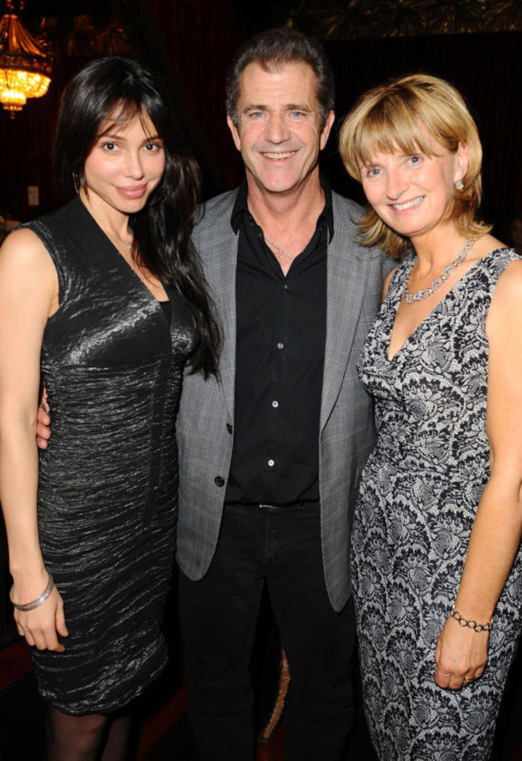 Oksana Grigorieva, Mel Gibson, and Adi Roche, the founder and International Director of CCPI