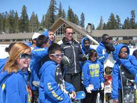 Arnold Schwarzenegger joins After-School All-Stars on the slopes