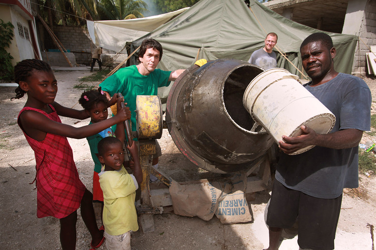 Mitch Albom in Haiti
