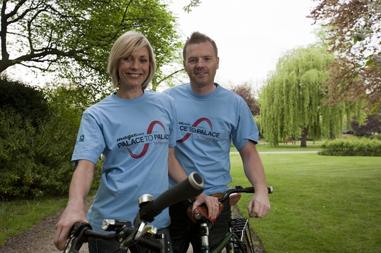 Jenni Falconer and fiancé James Midgley