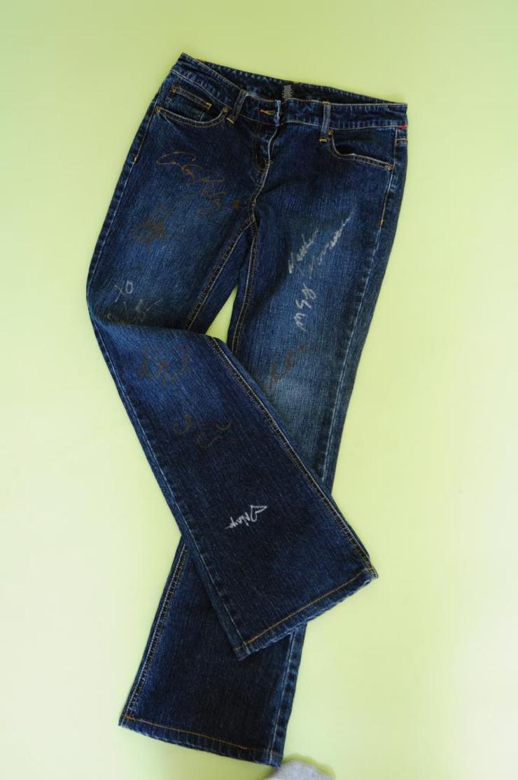 Jeans signed by the cast of Glee