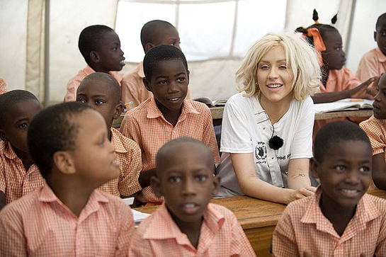 Christina Aguilera in Haiti with WFP