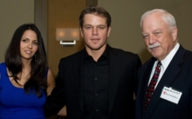 Matt Damon with wife Luciana and Save the Children's President and CEO Charlie MacCormack at the Celebration of Hope Event.