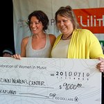 Sarah McLachlan Presents Lilith Fair Money To Charity