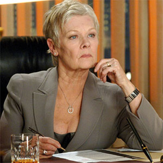 Dame Judi wearing her donation as character M in the James Bond film Casino Royale