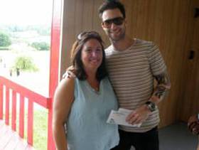 rock CAN roll Founder, Aimée Holtzman with Maroon 5's Adam Levine