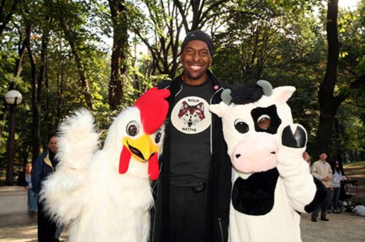 John Salley at Farm Sanctuary Walk for Farm Animals