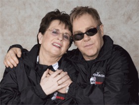 Billie Jean King and Elton John