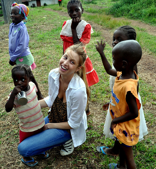 With children at the Help the Children Orphanage