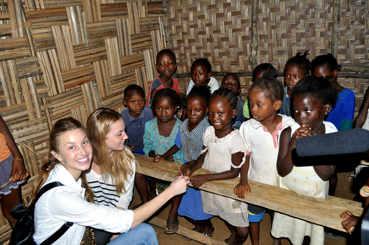 Whitney Port At a local village school