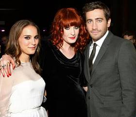 Natalie Portman, Jake Gyllenhaal and Florence Welch Natalie Portman, Jake Gyllenhaal and Florence Welch