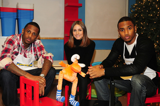 Olivia Palermo, Trey Songz, Sean Kingston and Fabolous assemble IKEA furniture with New Yorkers For Children at the ACS Children's Center in New York City.