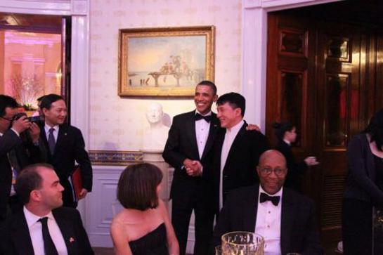 Jackie Chan meets President Obama