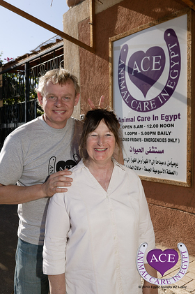 Martin Clunes - Kim Taylor at ACE entrance