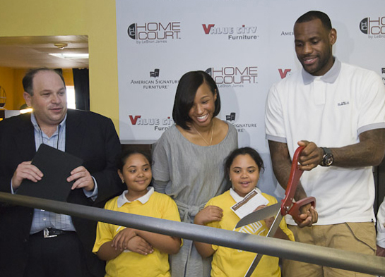 LeBron James Ribbon Cutting