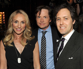 Tracy Pollan, Michael J. Fox, and David Lauren