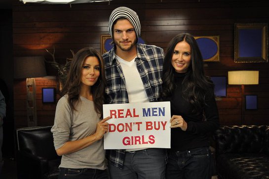 Eva Longoria, Ashton Kutcher, Demi Moore Real Men