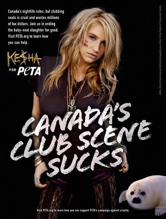 Ke$ha PETA ad