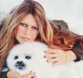 Brigitte Bardot and Seal Brigitte Bardot and Seal