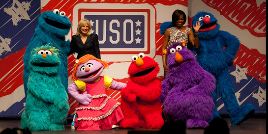 Michelle Obama Joins The Muppets For USO