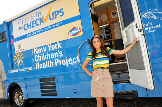 Bethenny Frankel checks-in at the Children's Health Fund (CHF) Mobile Medical Clinic to kick-off the Clorox and CHF Check in for Checkups program